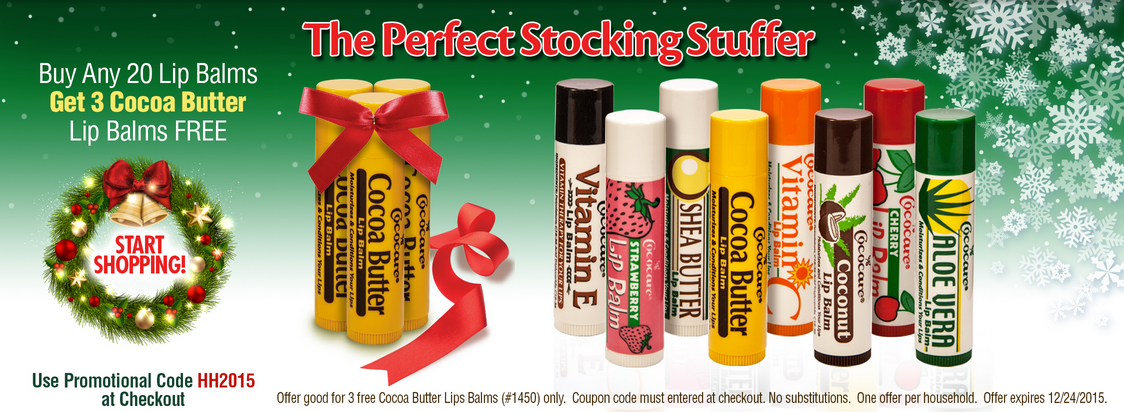 Cococare lip balm promotion for december